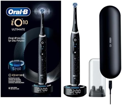 Alternative view of Oral-B iO10 Kozmik Siyah Şarjlı/Elektrikli Diş Fırçası, 1 Fırça Başlığı, Hızlı Manyetik Şarj Cihazı, Uzun Ömürlü Pil, Şarj Eden Seyahat Kabı