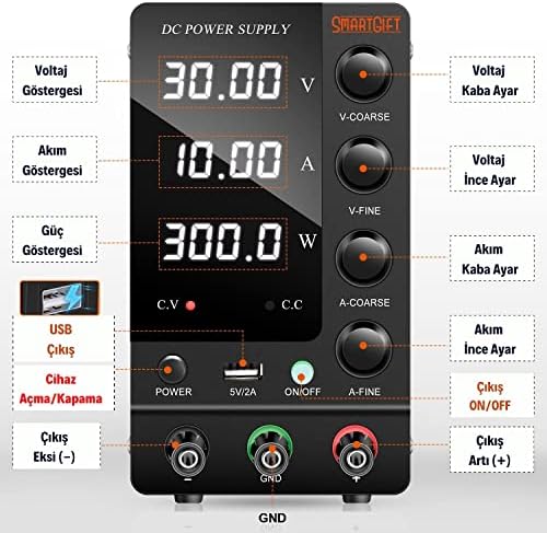 Ayarlanabilir 30V/10A SMPS DC Güç Kaynağı Voltaj Regülatörü  SG-C3010