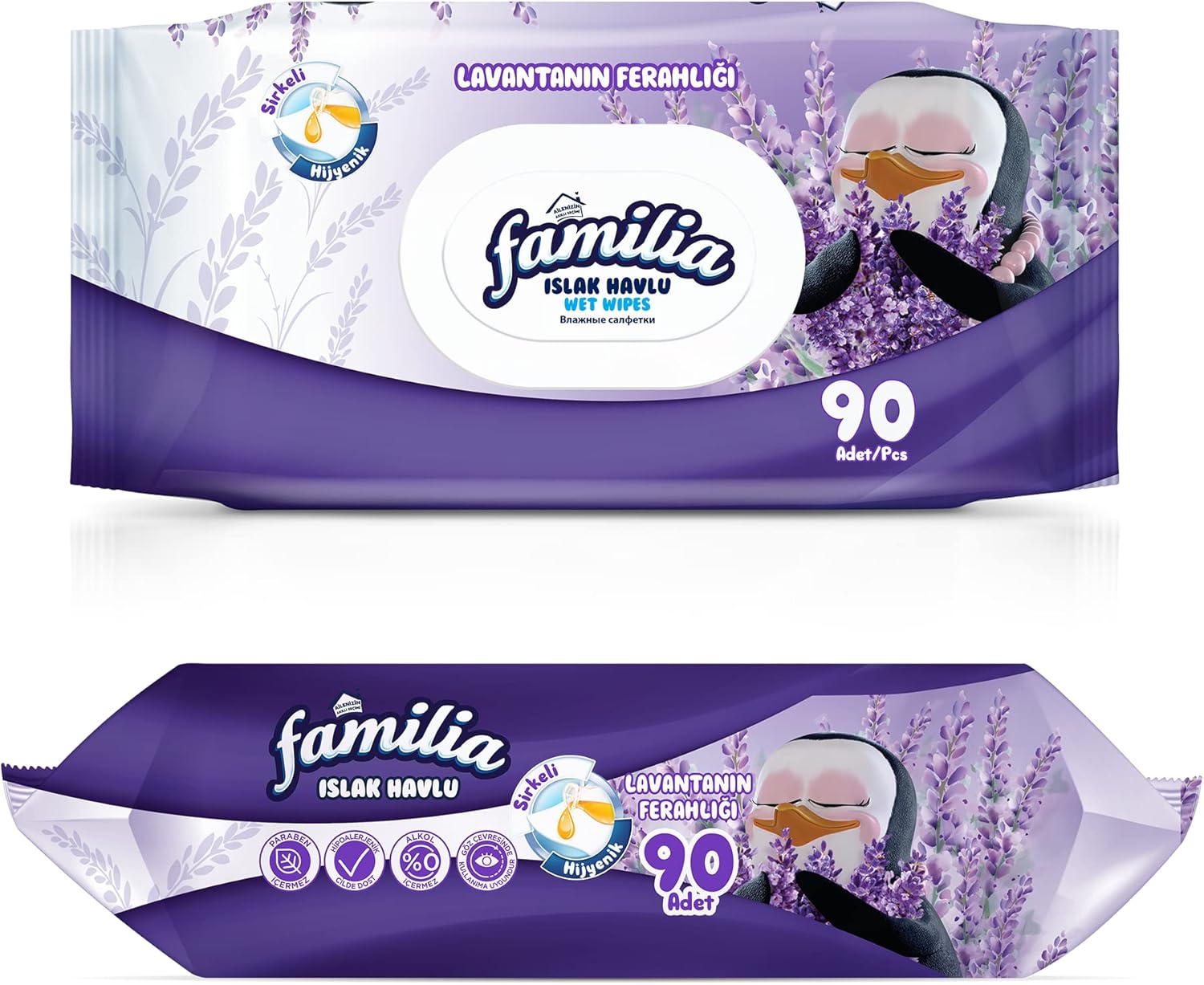 Familia Islak Havlu Tekli Lavanta 90 Yaprak