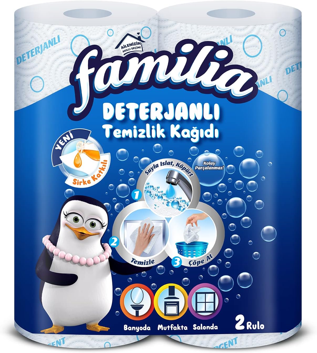 Alternative view of Familia Deterjanlı Kağıt Havlu Desenli 3 Katlı 2 Adet