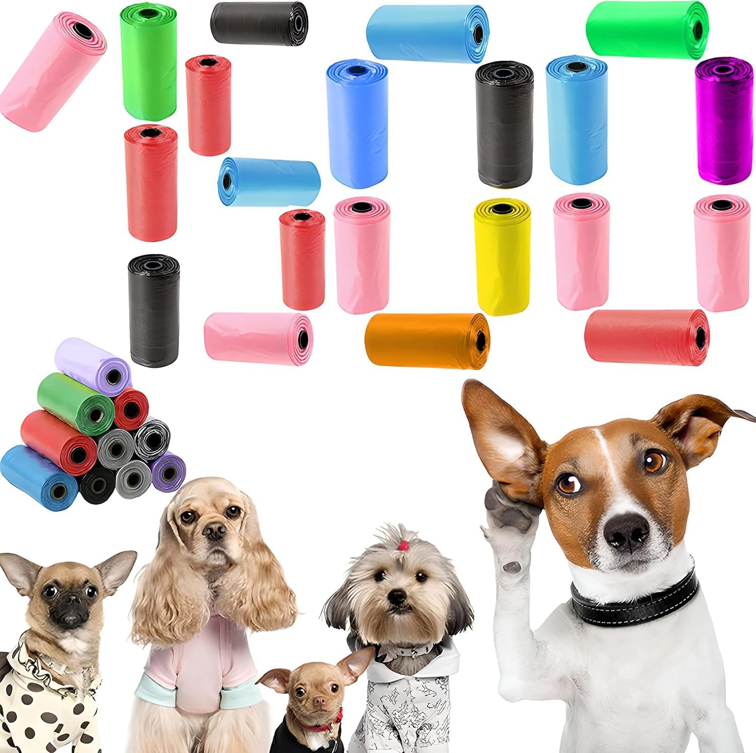 Alternative view of 360'lı Kedi Köpek Kaka Poşeti, 24 Rulo, Yırtılmaz ve Sızdırmaz Evcil Hayvan Dışkı Torbası, Çevre Dostu Eko Paket, Kedi Köpek Dış Mekan Temizlik Poşeti