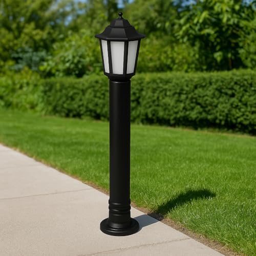Alternative view of Zita Klas Bahçe Aydınlatma Lambası | 90 cm Uzun Direkli Dış Mekan Yol Apliği | E27 Duylu, IP54 Su Geçirmez, 220V, Siyah | Yerli Üretim Bahçe Lambası (Ampul Hariç)