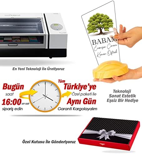 Alternative view of Babaya Hediye, Babalar Günü Hediyesi, Babama Hediye, Ağacı Figürlü Renkli Led Lamba Şeklinde