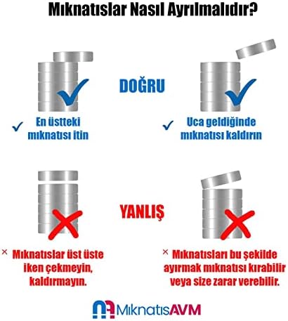 Mıknatıs Ø5x5 mm - Yuvarlak Güçlü Mıknatıs 25 Adet