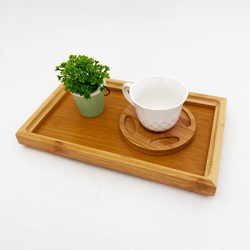 Alternative view of Bambu Dikdörgen Servis Tepsisi Küçük Boy Tepsi 25cm*15cm*2.6cm