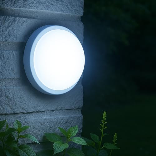 Alternative view of 15W LED Beyaz Tavan Duvar Lambası IP65 Su Geçirmez | Beyaz Işık 6500K | 1500 Lümen | 220V | Banyo Bahçe Balkon İçin Dış Mekan Aydınlatma | 120W Ampul Eşdeğeri