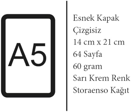 Alternative view of Mount Series I - A5, Hokusai 4'lü Defter Seti I, Çizgisiz, Toplam 256 Sayfa, Her biri 64 Sayfa, Tel Dikiş, Esnek Kapak, Oval Kenar, Tuval Doku, 60 gram, Sarı Krem Renk