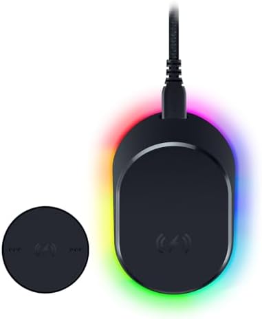Alternative view of Mouse Pro ve Şarj Yuvası - Oyun Fareleri için (Manyetik Kablosuz Şarj Yuvası, Hiperspeed 4K, 8 RGB Renkli Aydınlatma ve Uyumlu Fareler için Modül) Siyah