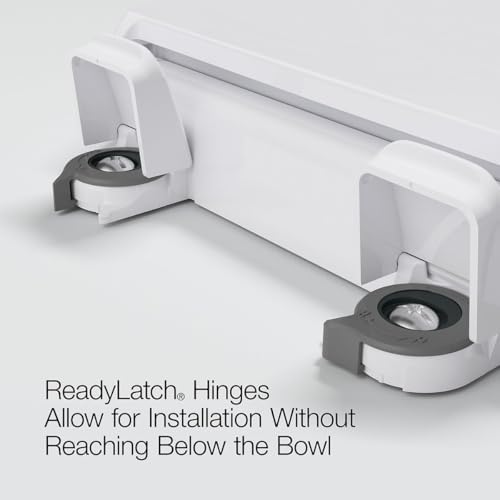 4636-RL-96 Cachet ReadyLatch Sessiz Kapat Uzatılmış Klozet Oturağı, Yumuşak Kapanan Klozet Koltuğu, Uzun Tuvaletler için Klozet Koltukları, Bisküvi