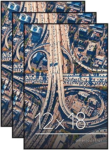 Alternative view of Önden Yükleme 12x18 Siyah Fotoğraf Çerçevesi - 3'lü Set - Kırılmaya Dayanıklı Camlı İnce Resim Çerçeveleri - Duvar için Yatay ve Dikey Formatlar
