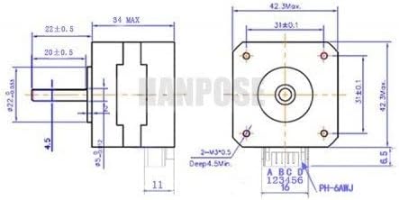 Alternative view of 17HS3401 Nema 17 Motor