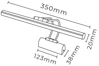 Alternative view of Beyaz Kasa Gün Işığı Resim,Tablo,Ayna Üstü Banyo Ledli Aplik 6W 3200K 35 cm