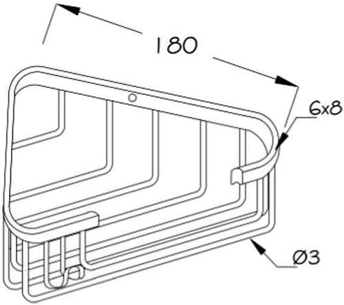 Alternative view of KİTARO 18 X 18 TEK KATLI PİRİNÇ ÜZERİ KROM KAPLI ŞAMPUANLIK ÖMÜR BOYU PASLANMAZ