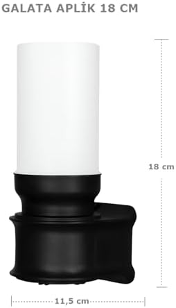 Zita Galata Serisi Duvar Apliği – Bahçe ve Yol Aydınlatma Lambası, Su Geçirmez IP54, E27 Duy, 220V, 18x11,5 cm, Kırılmaz Plastik, Ampul Hariç