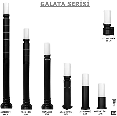 Alternative view of Zita Galata Serisi Duvar Apliği – Bahçe ve Yol Aydınlatma Lambası, Su Geçirmez IP54, E27 Duy, 220V, 18x11,5 cm, Kırılmaz Plastik, Ampul Hariç
