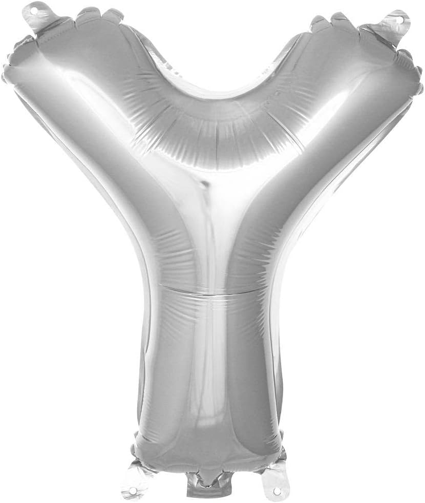 Alternative view of Y Harfi 16 İnç Gümüş Renk Folyo Balon 36 CM (Gümüş)