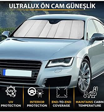 Alternative view of Araba Ön Cam Güneşlik Araç Oto Güneşlik Güneş Koruyucu Katlanabilir Vantuslu Araba Perdesi Önleyici