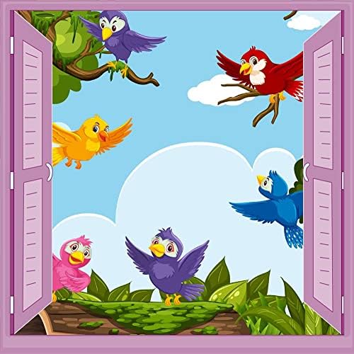 Alternative view of Çocuk Odası Bebek Odası Pencere Poster Duvar Kağıdı Kuşlar
