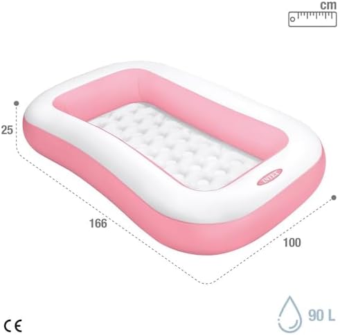 58423 Pembe Havuz 166 cm x 100 cm, su sporları, plaj malzemesi, şişme ürün, yüzme aksesuarı, kamp, dalış, güvenlik