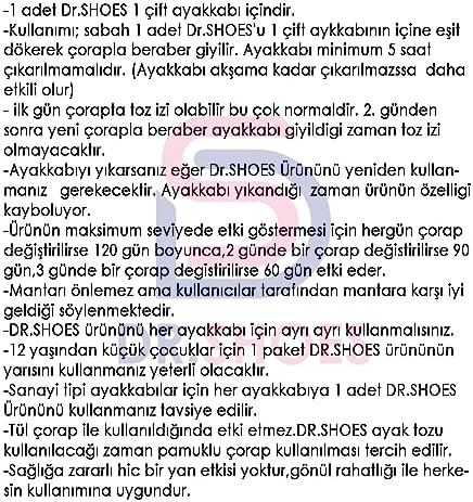 DR.SHOES 3 Adet Ayak Koku Giderici - Ayakkabı Koku Giderici Toz 120 Gün Etkili - DR.SHOES ile Ayak Kokusuna Elveda Deyin