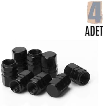 Aluminyum Sibop Kapağı Dörtlü Set Jet Siyah