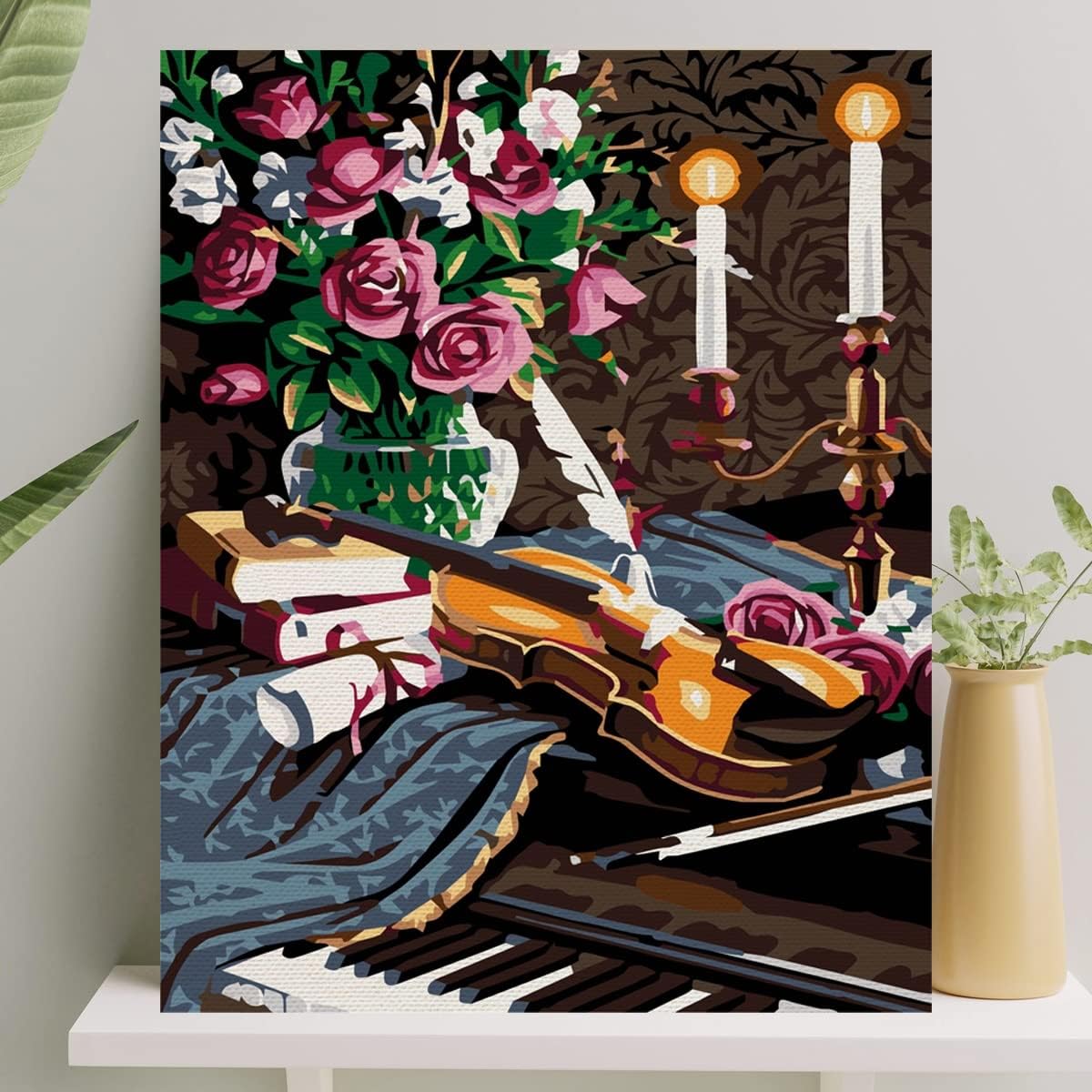Hobi Sanat Sayılarla Boyama Tuval Seti Fırça Boya Dahil (Çıtalı) 40x50 CM - Keman
