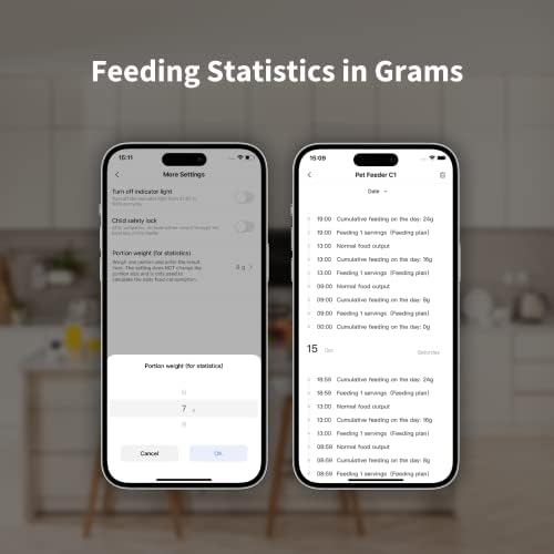 Alternative view of Akıllı yem otomatı C1, AQARA 3.0 HUB gerektirir, kediler ve köpekler için, programlanabilir porsiyon kontrolü,, Alexa, Siri üzerinden kontrol edilebilir, SmartThings ile çalışır