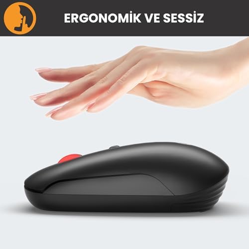 Alternative view of WS211 Kablosuz 1600DPI 6 Tuşlu Dual Mod RGB 2.4GHz WiFi+ Bluetooth, Şarj Edilebilir, Windows, Linux ve Mac ile Uyumlu, Sessiz Kompakt Optik Mouse Siyah