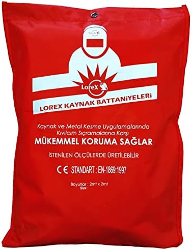 LR-2020WB 200cm x 200cm Kaynak Battaniyesi - Kaynakçı Örtüsü - Kaynakçı Battaniyesi
