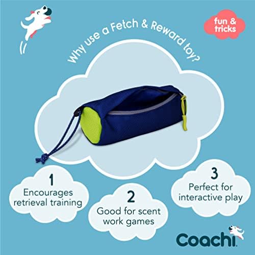 of Animals, Coachi Fetch & Reward, Etkileşimli Eğitim Oyuncağı, Köpekler Ve Köpek Yavruları için, Geri Çağırma Antrenmanı, 41210A, Deniz Mavisi Ve Limonu