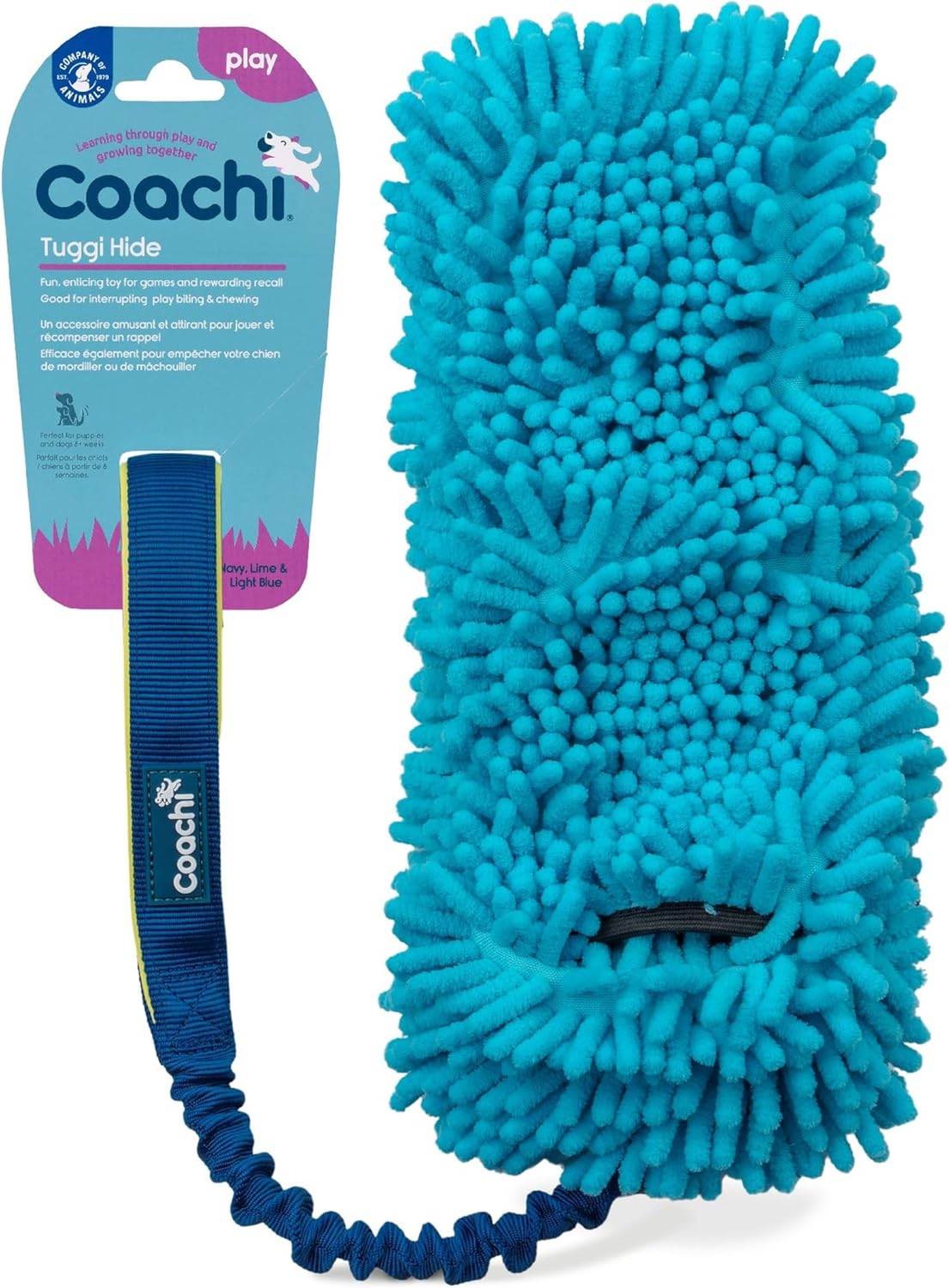 Alternative view of of Animals Coachi Tuggi Hide - Tug of War & Play için İnteraktif Köpek Oyuncağı. Güçlü ve Rahat, Esnek Bungee Sapı, Ödül Eğitimi, Kesen Isırma ve Çiğneme. Çeviklik için İdeal ve Yavru Köpekler için Uygun