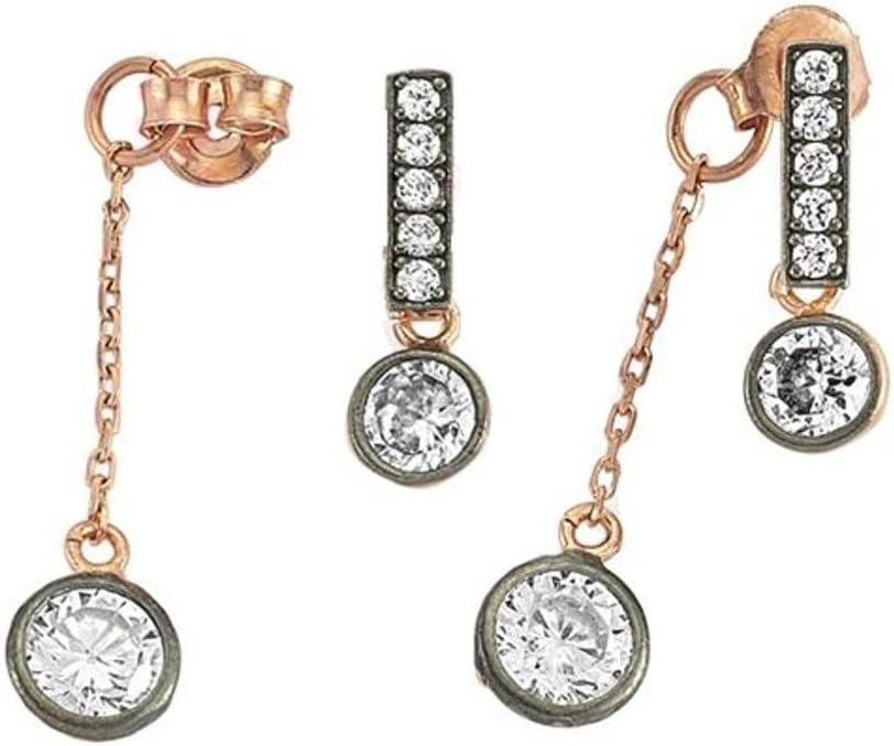 Söğütlü Silver 925 ayar gümüş rose özel tasarım kupe