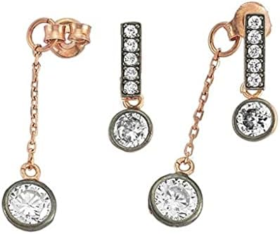 Alternative view of Söğütlü Silver 925 ayar gümüş rose özel tasarım kupe