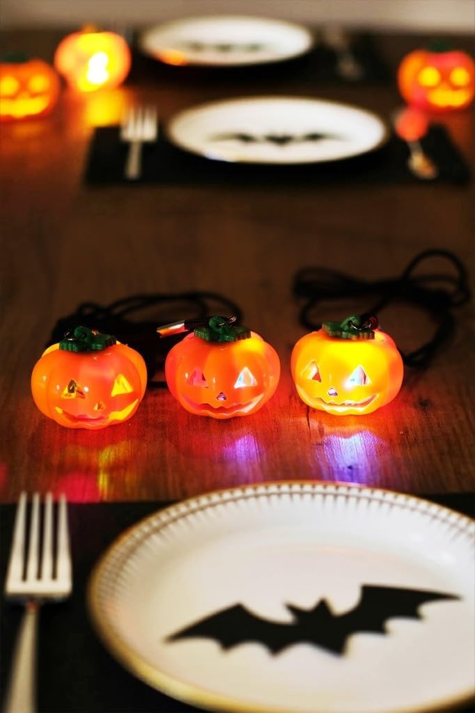 Alternative view of Bayramı Halloween Pilli Balkabağı Kolye 3 lü