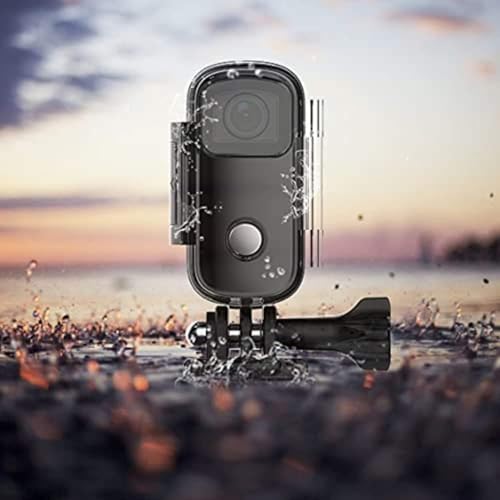C100+ 4K UHD Mini Aksiyon Kamerası 4K 30FPS 15MP Küçük ve Taşınabilir 115 º Görüş Açısı Koruyucu Kasa İle 30 Metreye Kadar Dalış WiFİ 2.4 GHZ Spor Amaçlı Kullanım Siyah