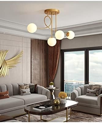 Alternative view of Fer Avize Jade özel tasarım modern spor gold renk glop beyaz camlı Salon - Mutfak - Yatak Odası 4 lü avize