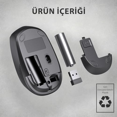 WS202 Kablosuz 1200DPI 4 Tuşlu 3 Milyon Tıklama Ömrü Sessiz Tasarım, PC, Mac, Dizüstü Bilgisayar için, USB Mini Alıcı ile Optik Mouse Turkuaz