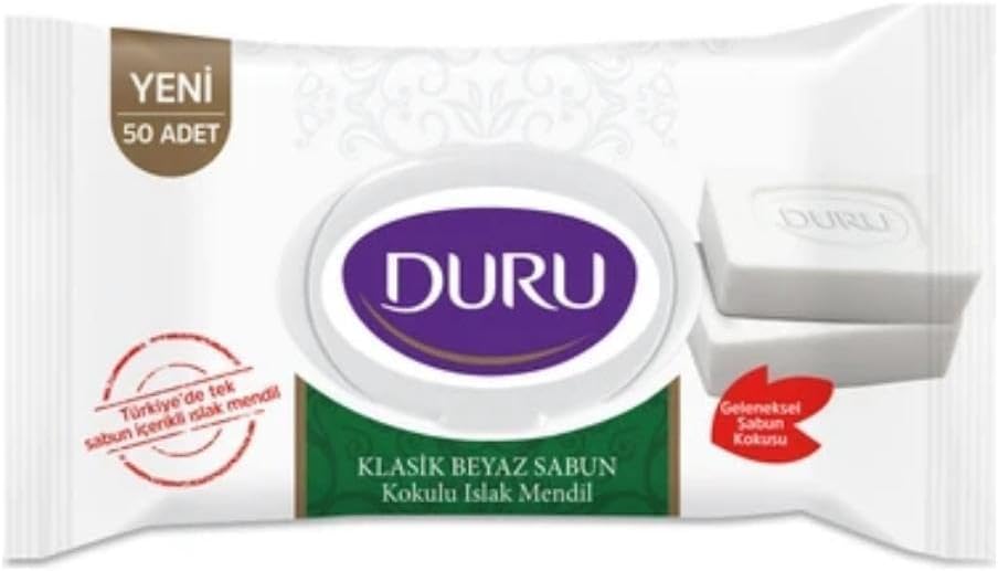 Beyaz Sabun Kokulu Islak Mendil 50 Adet