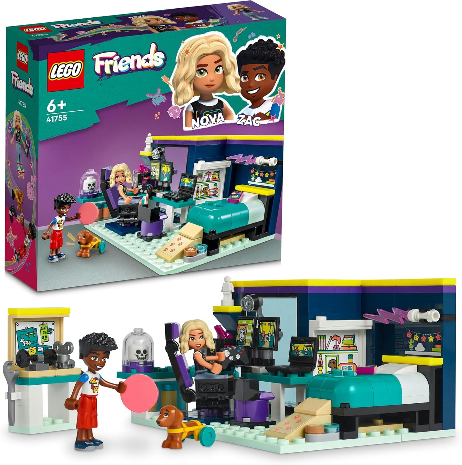 'nın Odası 41755-6 Yaş ve Üzeri Çocuklar için 2 Mini Bebek (ve Zac) İçeren Yaratıcı Oyuncak Yapım Seti (179 Parça)