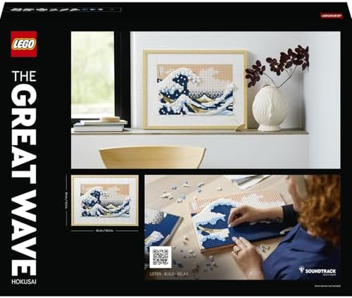 Alternative view of Art Hokusai Büyük Dalga 31208 – Sanatsever Yetişkinler için Yılbaşı Hediyesi Fikri, 6 Kanvas Zemin ve Hokusai'nin İmzasını Taşıyan bir İçeren Yaratıcı Model Yapım Seti (1810 Parça)