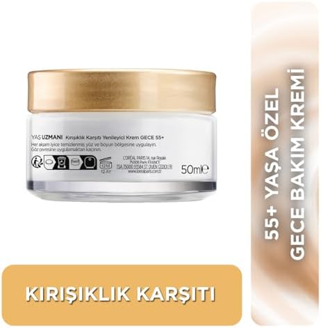 Yaş Uzmanı 55+ Kırışıklık Karşıtı Yenileyici Gece Kremi