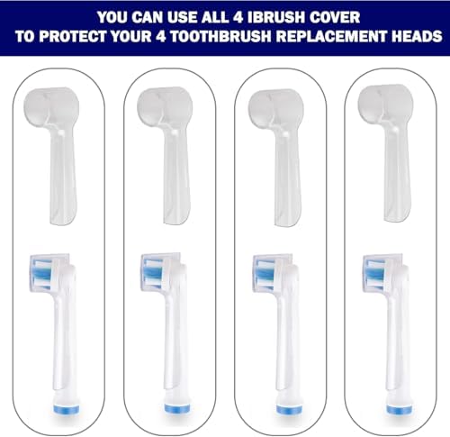 ibrush Banyolar için ibrush Kaplamalı Diş Fırçası Tutucuları - Elektrikli Diş Fırçası Kapakları Kapakları - Diş Fırçası Koruyucu - 4'lü