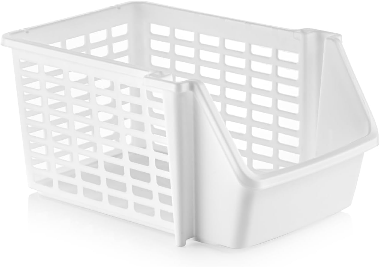 Alternative view of 5 Adet Çok Amaçlı Katlı Geçmeli Organizer, Pratik Dolap İçi Lavabo Altı Evye-Tezgah Üstü Buzdolabı Mutfak Banyo Çamaşır Makinesi Ev Düzenleyici Plastik Sepet (5 Adet - Beyaz)