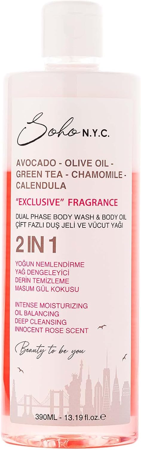 Soho N.Y.C. Vegan Çift Fazlı Duş Jeli Ve Yoğun Nemlendiricili Vücut Yağı- 390 Ml
