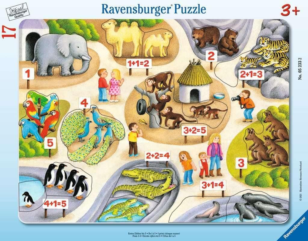 Alternative view of 17 Parçalı Büyük Çerçeveli Puzzle 5e Kadar Sayılar, Yapboz