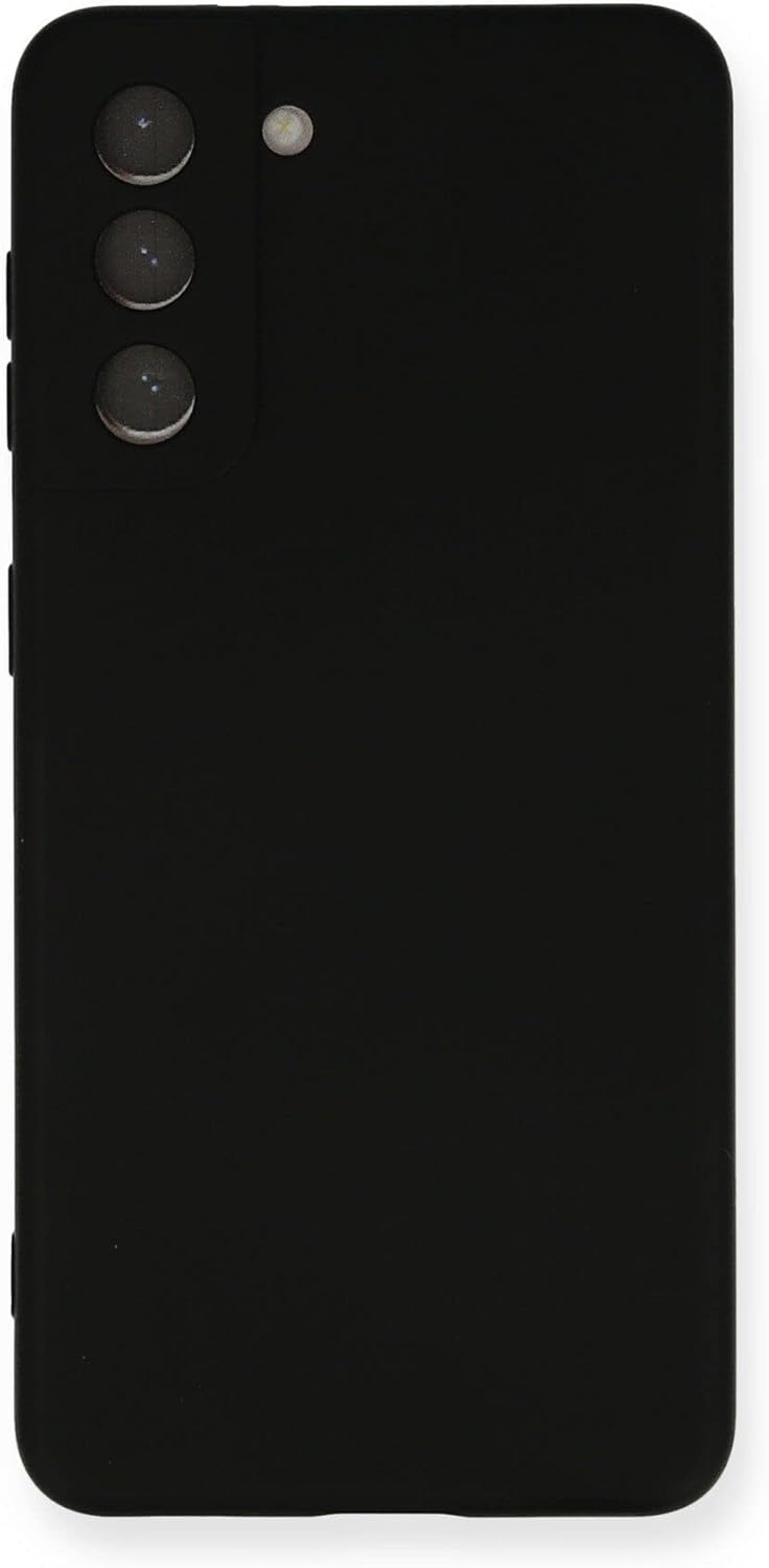 Galaxy S21 FE ile uyumlu Kapak İçi Kadife Kamera Korumalı Lansman Silikon Kılıf - Siyah