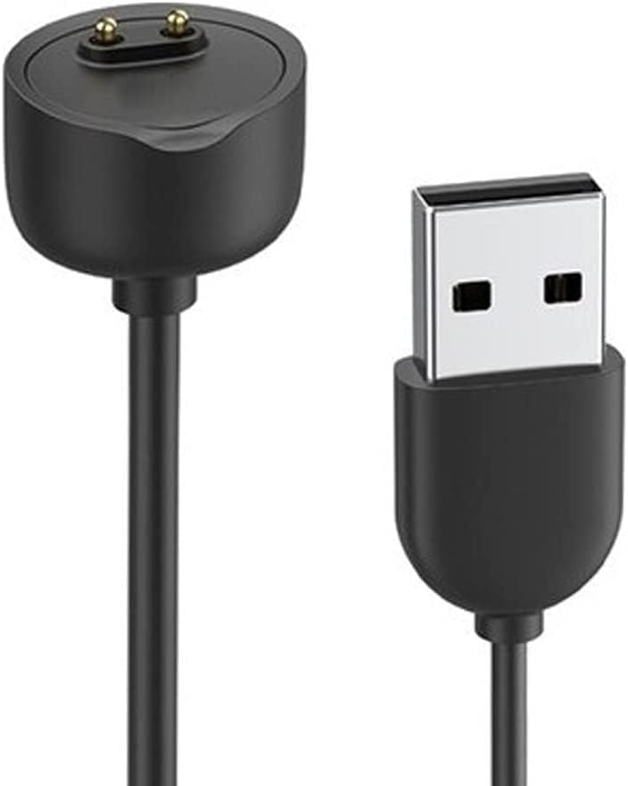 Mi Band 7 İle Uyumlu Giyilebilir Akıllı Saat Şarj Kablosu Manyetik (Mi Band 5/6 / 7 / Band 5 İle Uyumlu) USB Şarj Aleti (Siyah)