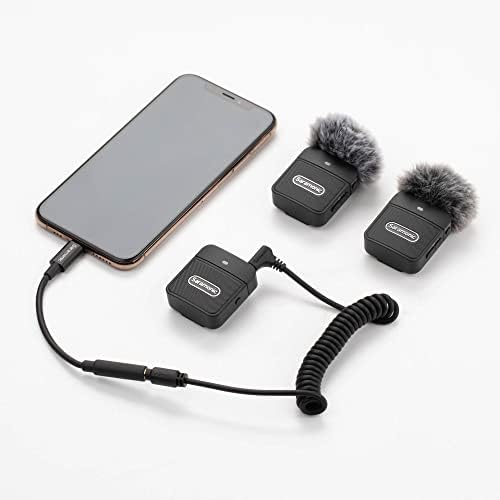 Alternative view of Blink100 B2 kablosuz yaka mikrofonu, kamera kamera akıllı telefon için, 10 saat pil, 50 m iletim, kazanç kontrolü, kablosuz yaka mikrofonu, canlı yayın video konferans kaydı için