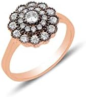 Söğütlü Silver Gümüş elmas möntürlü yüzük 17