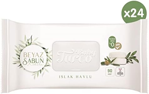 BabyTurco Baby Turco Beyaz Sabun Kokulu Islak Havlu 24x90